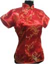 Red Satin Chinese Top